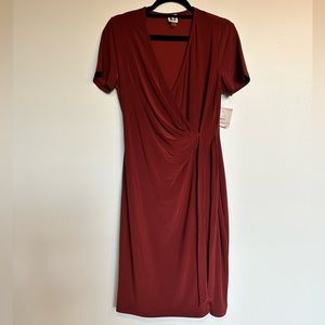Maroon “wrap” dress